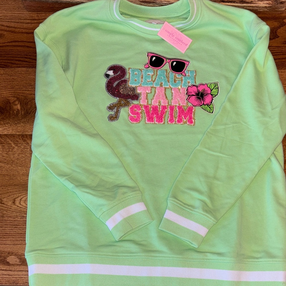 Simply Southern Light Green Sweatshirt